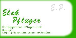 elek pfluger business card